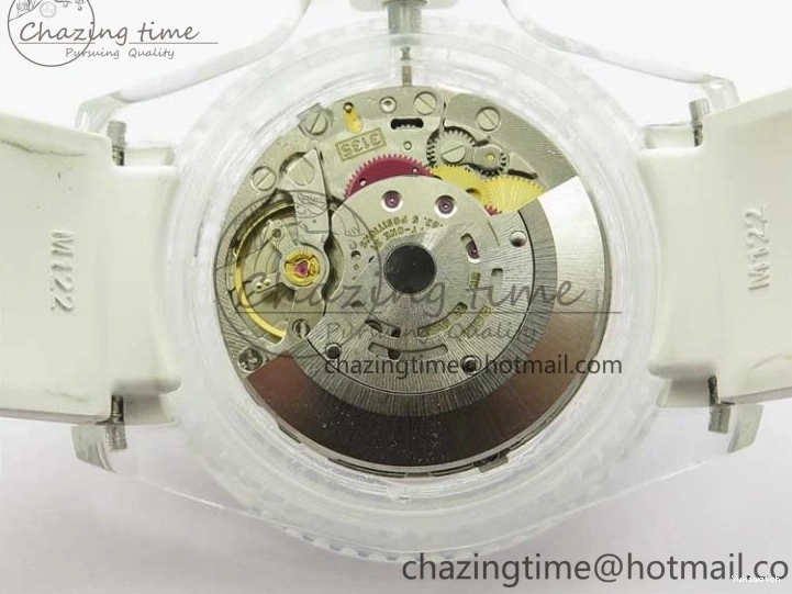 Dial Strap White Green Submariner on VR3135 3AF Transparent Best Phantomlab Edition Rubber 0217